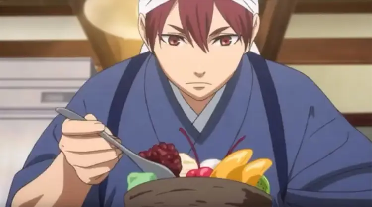 Pesona Karakter Pria Anime Saat Memasak Gambar karakter pria anime sedang memasak dengan ekspresi fokus