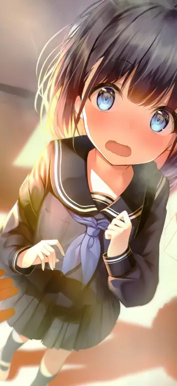 Gadis Anime yang Malu Gambar gadis anime yang sedang memerah pipinya, terlihat malu dan manis