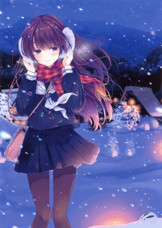 Gadis-Gadis SMA yang Imut Gambar beberapa gadis anime yang memakai seragam sekolah