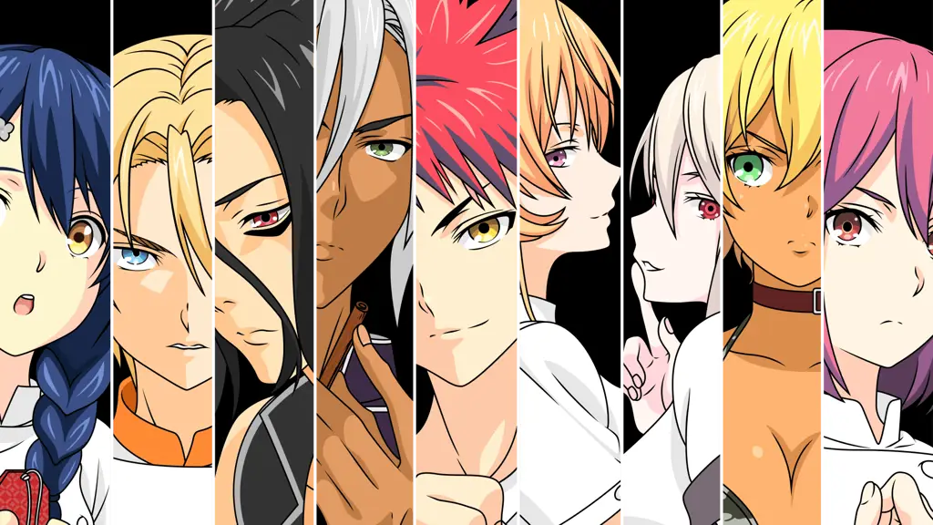 Karakter-karakter dalam anime Food Wars! yang memiliki keahlian memasak hebat Gambar karakter-karakter dalam anime Food Wars!
