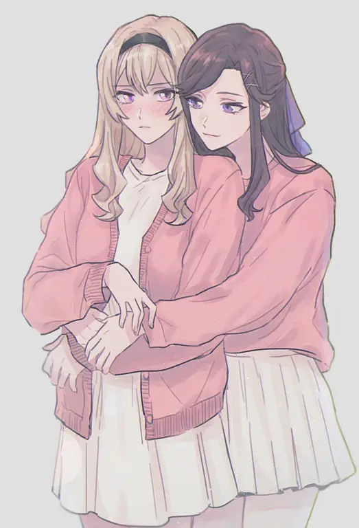 Pasangan Anime Yuri yang Menarik Gambar pasangan anime yuri