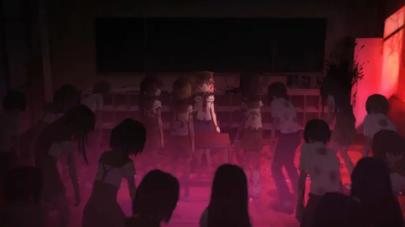 Saksikan aksi menegangkan para karakter dalam melawan zombie Adegan aksi anime zombie
