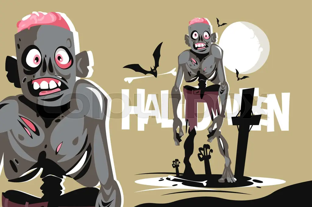 Ilustrasi karakter zombie menyeramkan dalam film anime Karakter zombie menyeramkan dalam anime