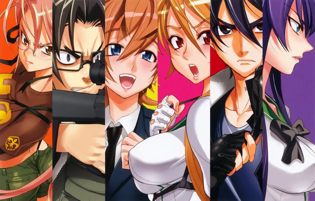 Highschool of the Dead: Aksi Seru di Tengah Wabah Zombie Gambar anime Highschool of the Dead