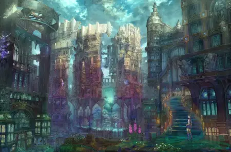 Keindahan Kerajaan Saijaku Muhai Ilustrasi kerajaan fantasi yang indah dan megah dalam anime