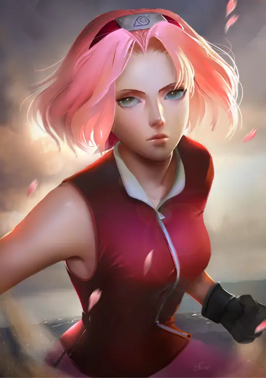 Seni Anime Sakura Gambar seni anime sakura