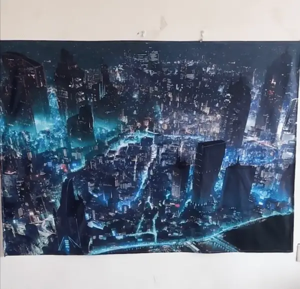 Pemandangan Cyberpunk Futuristik Gambar pemandangan cyberpunk dalam anime